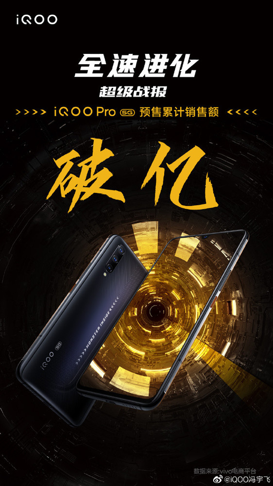 iQOO Pro 5G预售累计销售额破亿