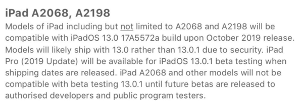 型号为A2068与A2198的iPad将在本年10月露脸