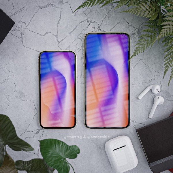 iPhone 12系列烘托图（图源推特）