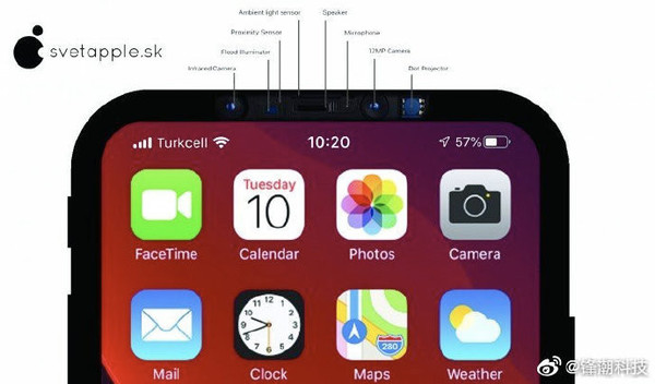 iPhone 12无刘海规划（图源网）